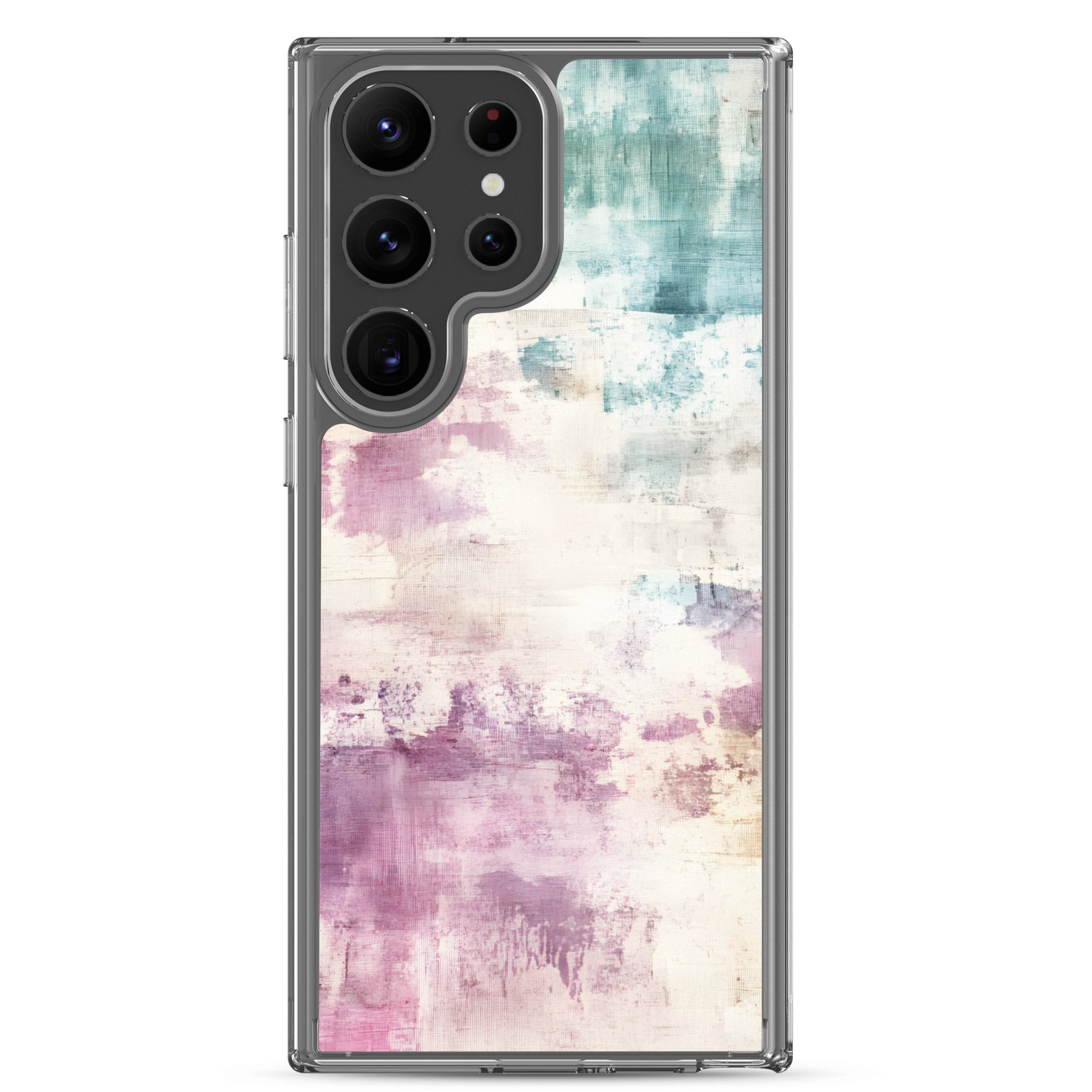 Soft Abstract Pastel Clear Case for Samsung Galaxy S23 Ultra – Modern Watercolor Protective Cover