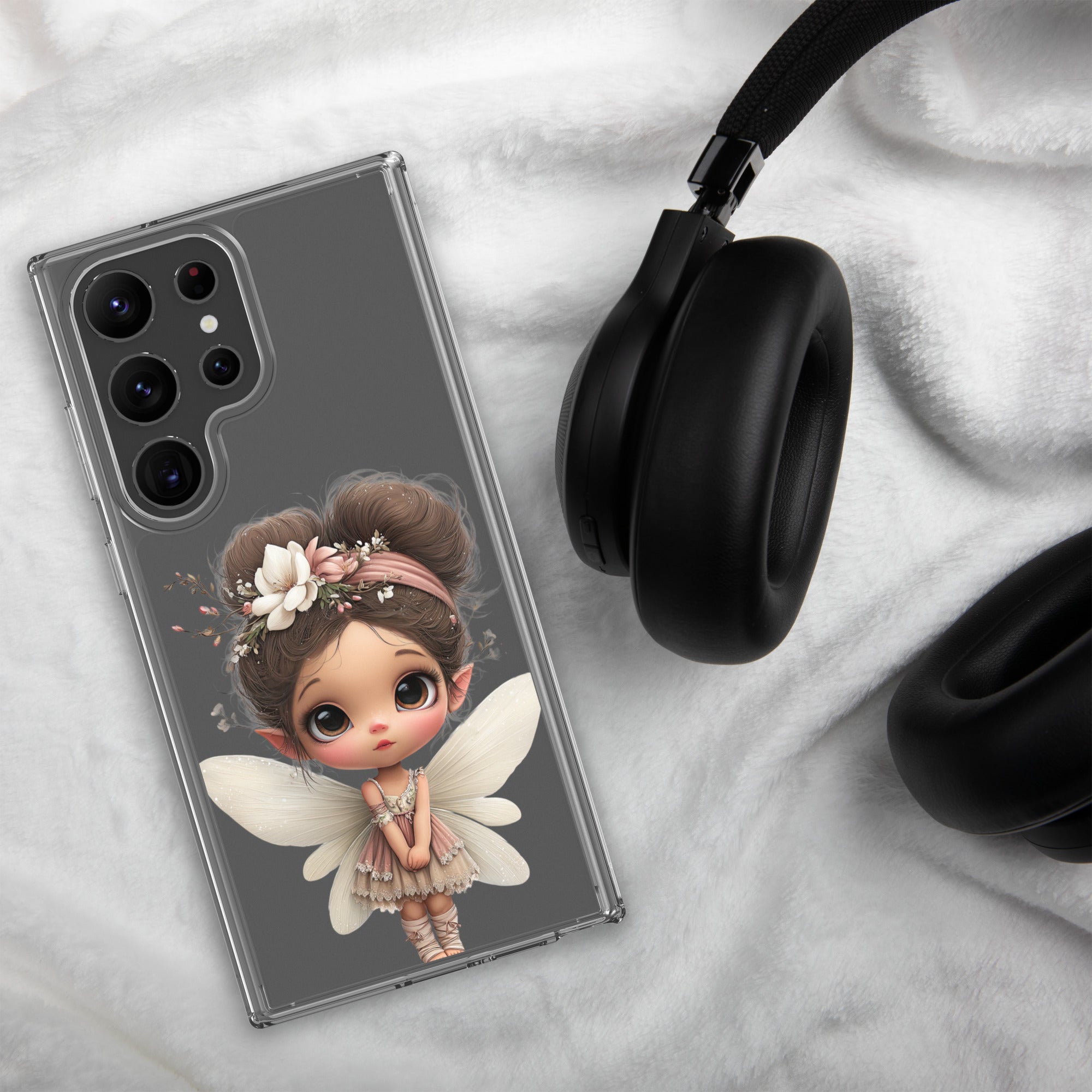 Whimsical Fairy Clear Case for Samsung Galaxy S23 Ultra – Cute Fantasy Character Protective Cover