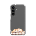 Sleeping Puppy Clear Case for Samsung Galaxy S24 – Cozy Minimal Pet Protective Cover