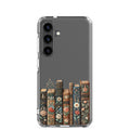 Vintage Floral Books Clear Case for Samsung Galaxy S24 – Elegant Library-Inspired Protective Cover