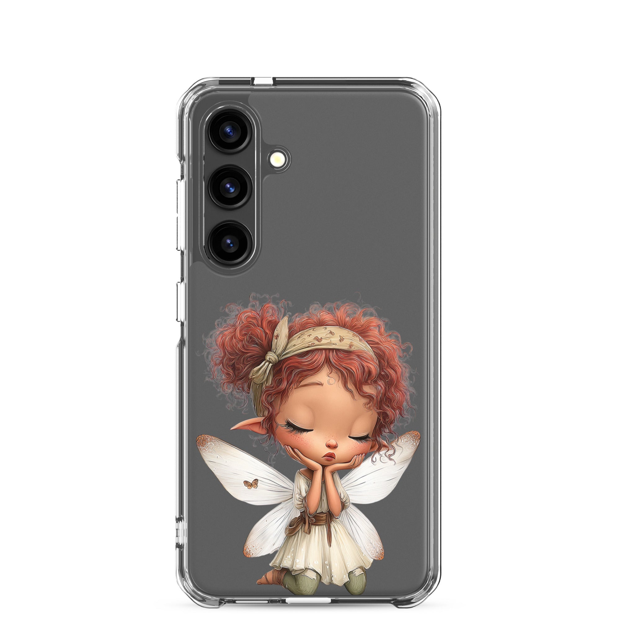 Dreamy Fairy Clear Case for Samsung Galaxy S24 – Whimsical Fantasy Art Protective Cover