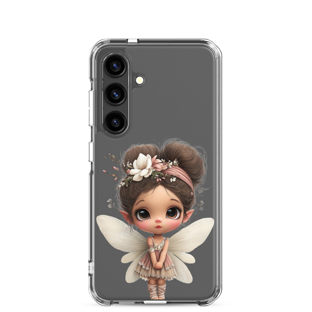 Whimsical Fairy Clear Case for Samsung Galaxy S24 – Cute Fantasy Character Protective Cover