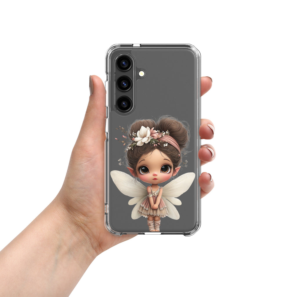 Whimsical Fairy Clear Case for Samsung Galaxy S24 – Cute Fantasy Character Protective Cover