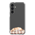 Sleeping Puppy Clear Case for Samsung Galaxy S24 Plus – Cozy Minimal Pet Protective Cover