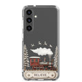 Believe Winter Train Clear Case for Samsung Galaxy S24 Plus – Minimal Christmas Protective Cover
