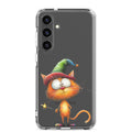 Wizard Cat Clear Case for Samsung Galaxy S24 Plus – Cute Fantasy Protective Cover
