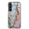 Pastel Marble Gold Clear Case for Samsung Galaxy S24 Ultra – Elegant Abstract Protective Cover