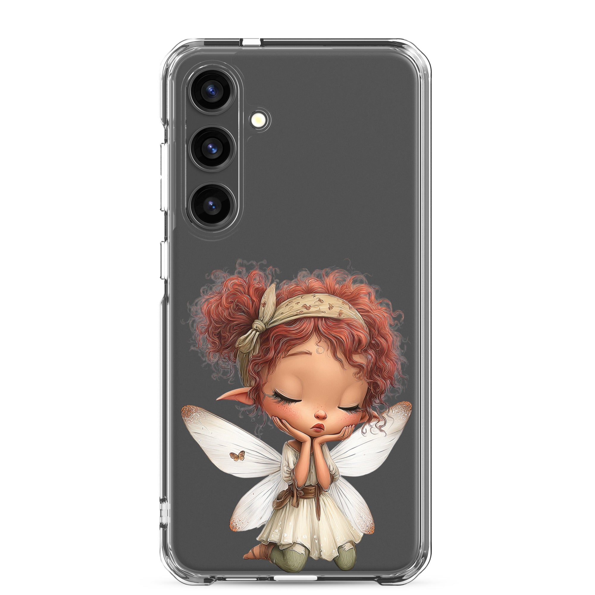 Dreamy Fairy Clear Case for Samsung Galaxy S24 Plus – Whimsical Fantasy Art Protective Cover