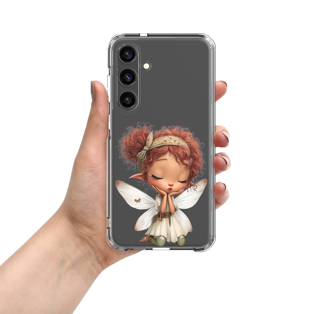 Whimsical Fairy Clear Case for Samsung Galaxy S24 Plus – Whimsical Fantasy Art Protective Cover