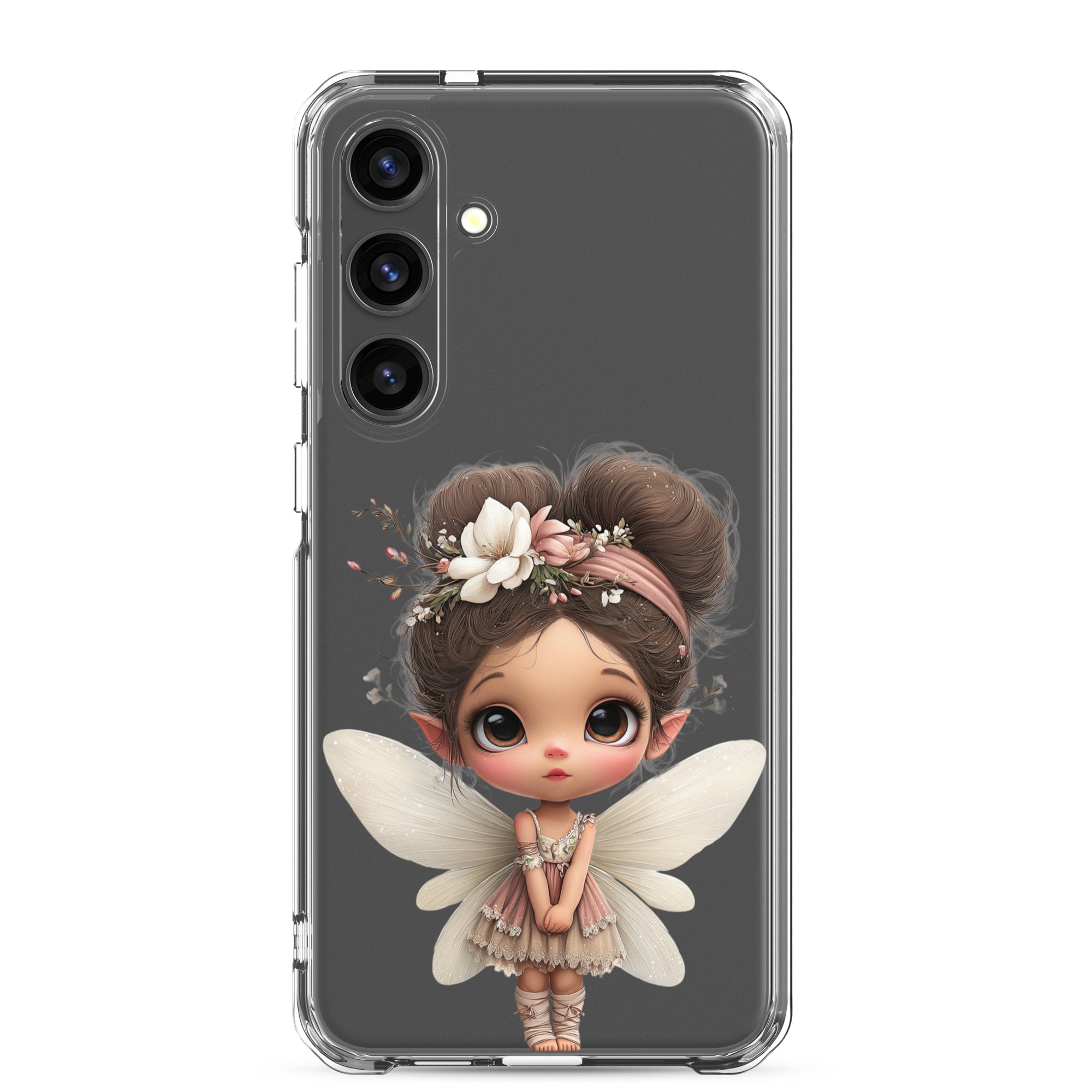 Whimsical Fairy Clear Case for Samsung Galaxy S24 Plus – Cute Fantasy Character Protective Cover