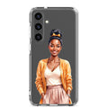 Elegant Portrait Clear Case for Samsung Galaxy S24 Plus – Minimalist Fashion Protective Cover