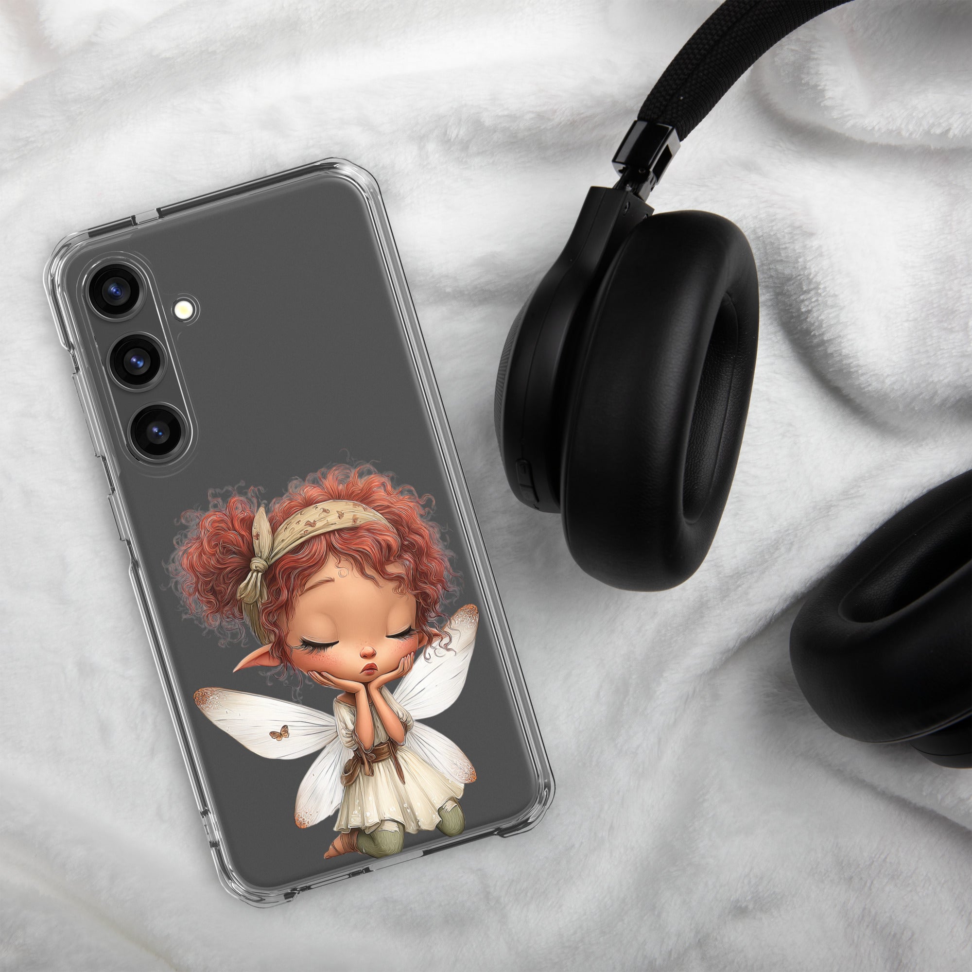 Whimsical Fairy Clear Case for Samsung Galaxy S24 Plus – Whimsical Fantasy Art Protective Cover