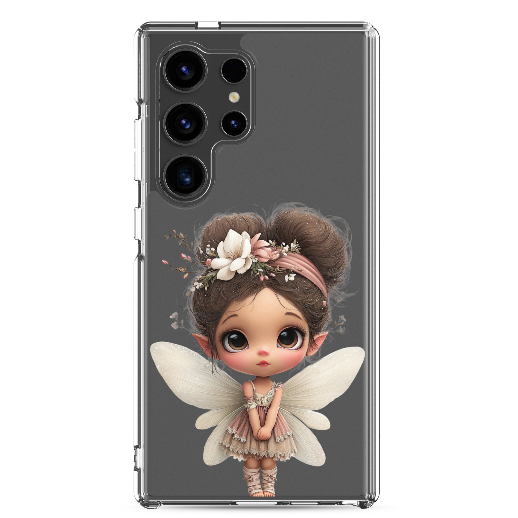 Whimsical Fairy Clear Case for Samsung Galaxy S24 Ultra – Cute Fantasy Character Protective Cover