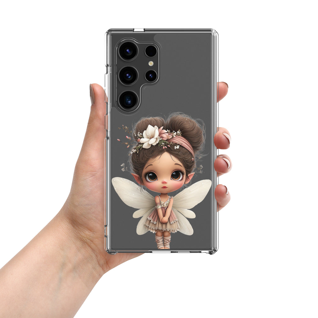 Whimsical Fairy Clear Case for Samsung Galaxy S24 Ultra – Cute Fantasy Character Protective Cover