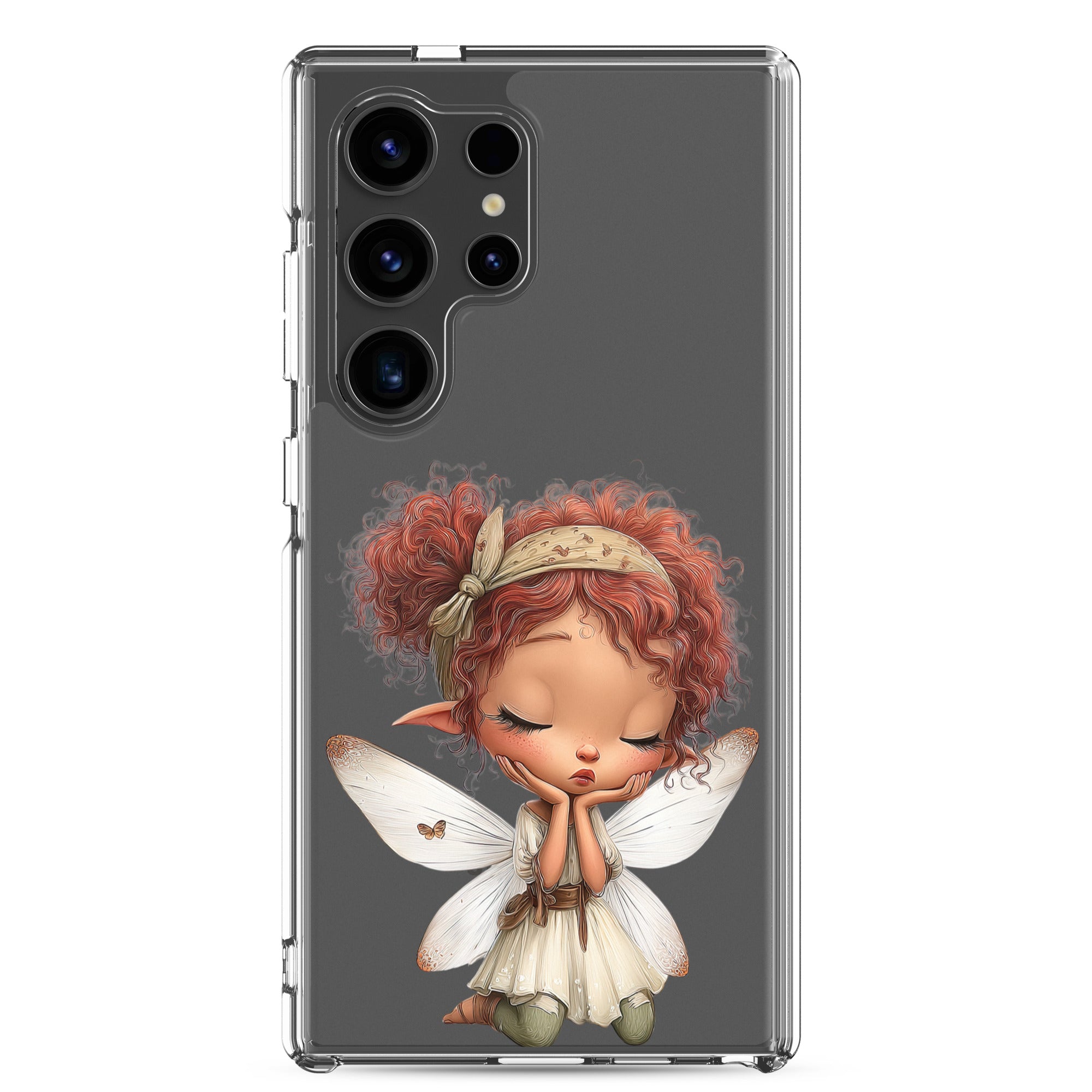 Dreamy Fairy Clear Case for Samsung Galaxy S24 Ultra – Whimsical Fantasy Art Protective Cover