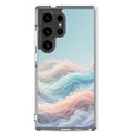 Abstract Pastel Waves Dream Clear Case for Samsung Galaxy S24 Ultra – Soft Minimalist Protective Cover