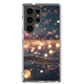 Golden Bokeh Lights Clear Case for Samsung Galaxy S24 Ultra – Elegant Glow Protective Cover