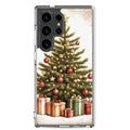 Christmas Tree with Gifts Clear Case for Samsung Galaxy S24 Ultra – Festive Holiday Protective Cover