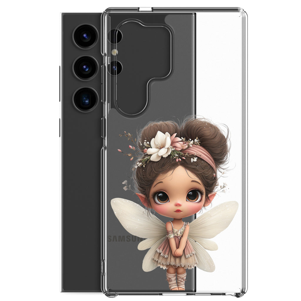 Whimsical Fairy Clear Case for Samsung Galaxy S24 Ultra – Cute Fantasy Character Protective Cover