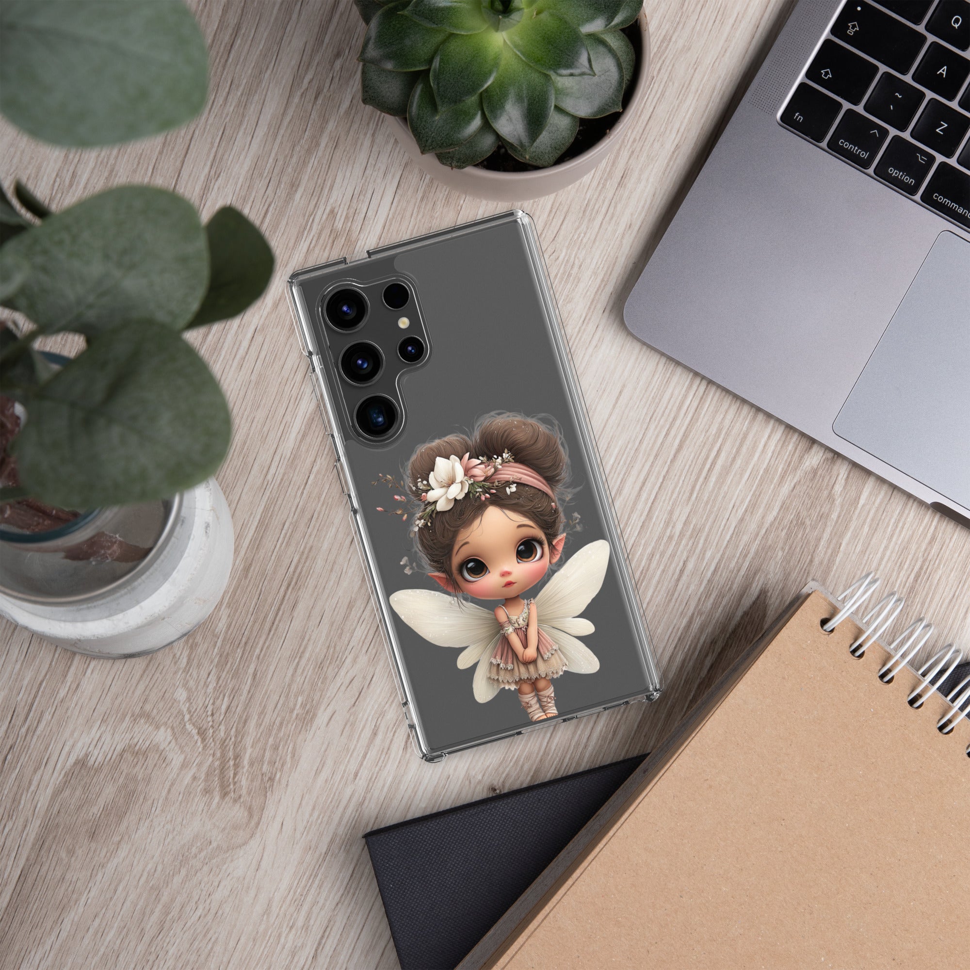 Whimsical Fairy Clear Case for Samsung Galaxy S24 Ultra – Cute Fantasy Character Protective Cover