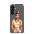 Elegant Portrait Clear Case for Samsung Galaxy S25 – Minimalist Fashion Protective Cover