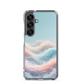 Abstract Pastel Waves Dream Clear Case for Samsung Galaxy S25 – Soft Minimalist Protective Cover