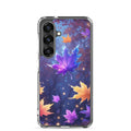 Autumn Leaves Glow Clear Case for Samsung Galaxy S25 – Magical Nature Protective Cover