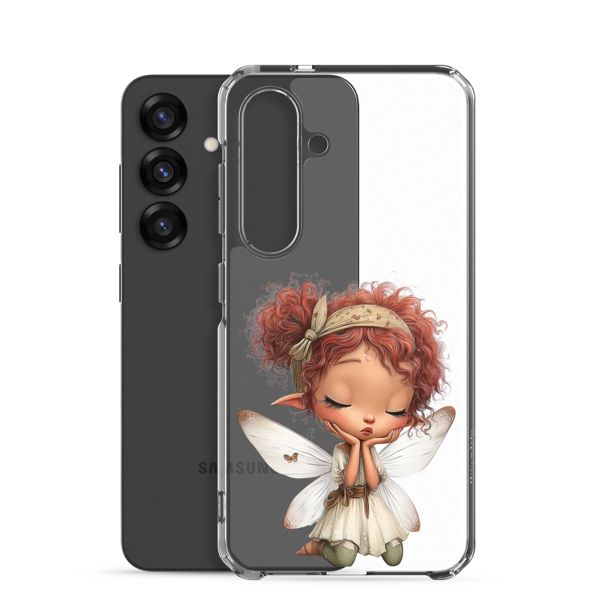 Dreamy Fairy Clear Case for Samsung Galaxy S25 – Whimsical Fantasy Art Protective Cover