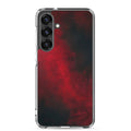 Dark Red Abstract Clear Case for Samsung Galaxy S25 Plus – Minimalist Textured Protective Cover