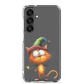 Wizard Cat Clear Case for Samsung Galaxy S25 Plus – Cute Fantasy Protective Cover