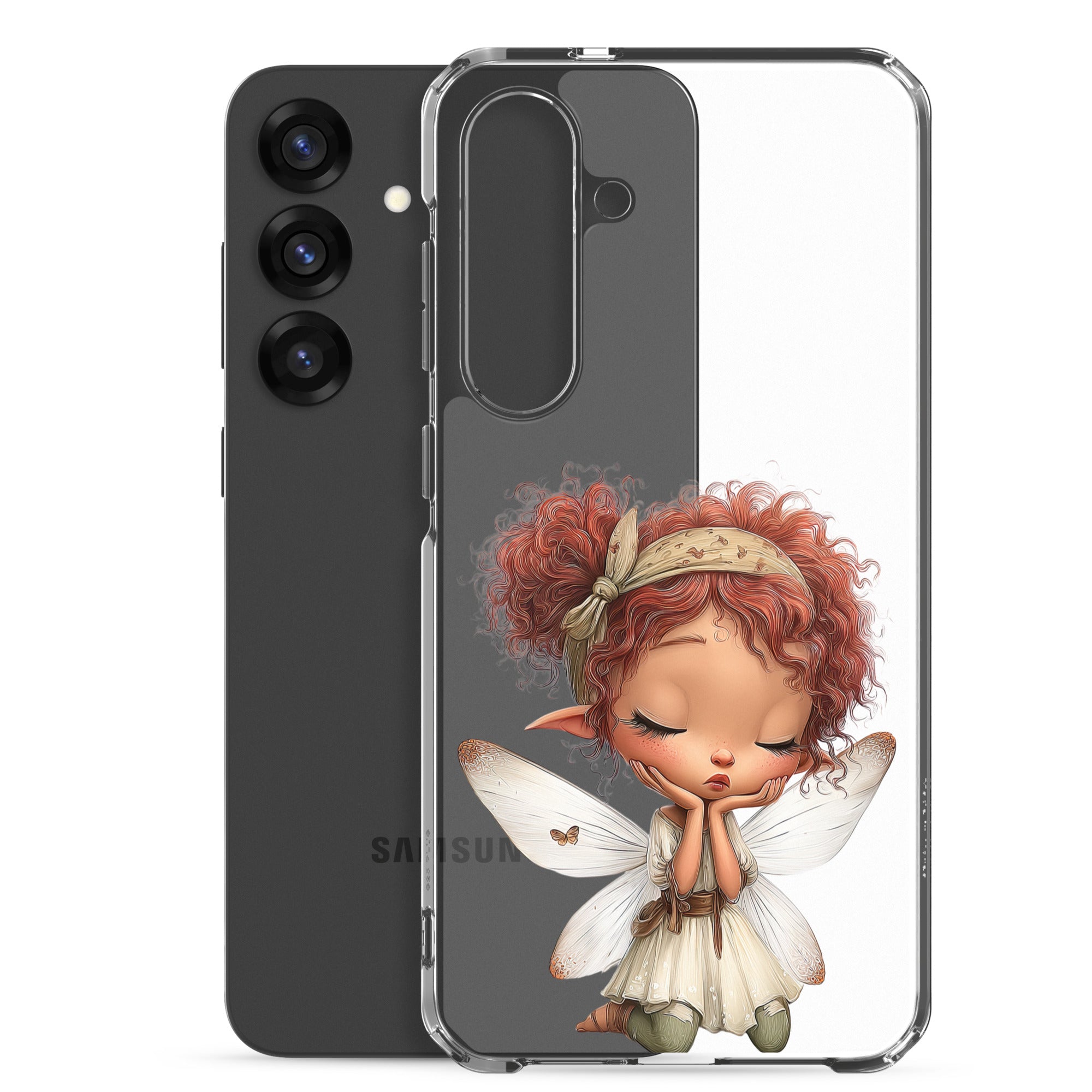 Whimsical Fairy Clear Case for Samsung Galaxy S25 Plus – Whimsical Fantasy Art Protective Cover
