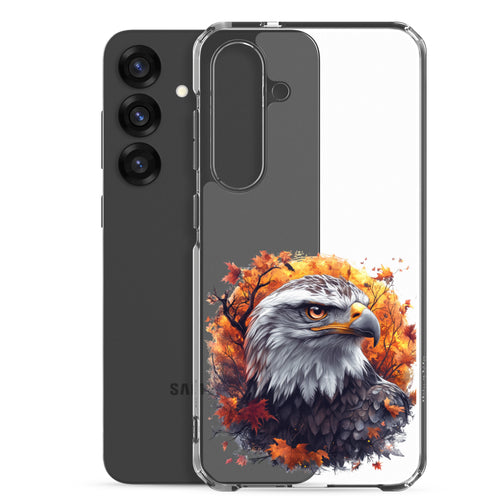 Autumn Eagle Clear Case for Samsung Galaxy S25 Plus – Artistic Wildlife Protective Cover
