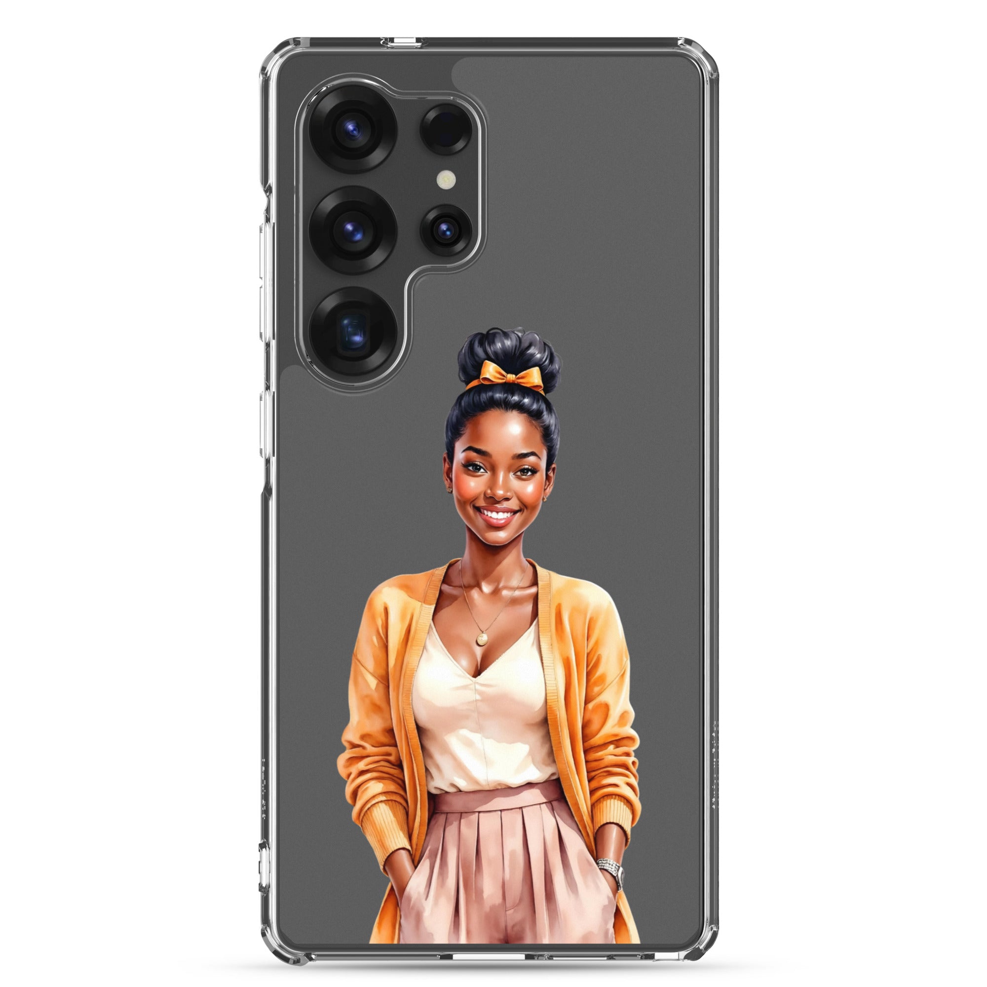 Elegant Portrait Clear Case for Samsung Galaxy S25 Ultra – Minimalist Fashion Protective Cover