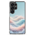 Abstract Pastel Waves Dream Clear Case for Samsung Galaxy S25 Ultra – Soft Minimalist Protective Cover