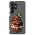 Chocolate Cupcake Clear Case for Samsung Galaxy S25 Ultra – Sweet Dessert Art Protective Cover