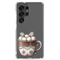 Festive Winter Mug Clear Case for Samsung Galaxy S25 Ultra – Cozy Holiday Hot Cocoa Protective Cover