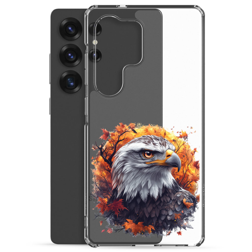 Autumn Eagle Clear Case for Samsung Galaxy S25 Ultra – Artistic Wildlife Protective Cover