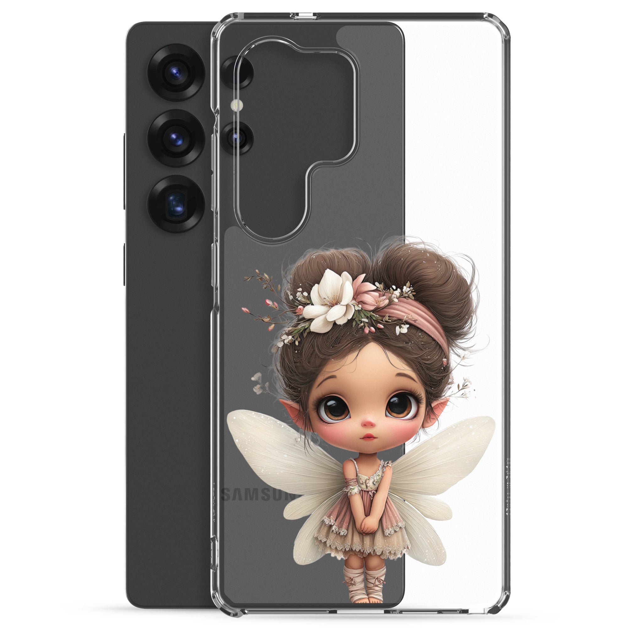 Whimsical Fairy Clear Case for Samsung Galaxy S25 Ultra – Cute Fantasy Character Protective Cover