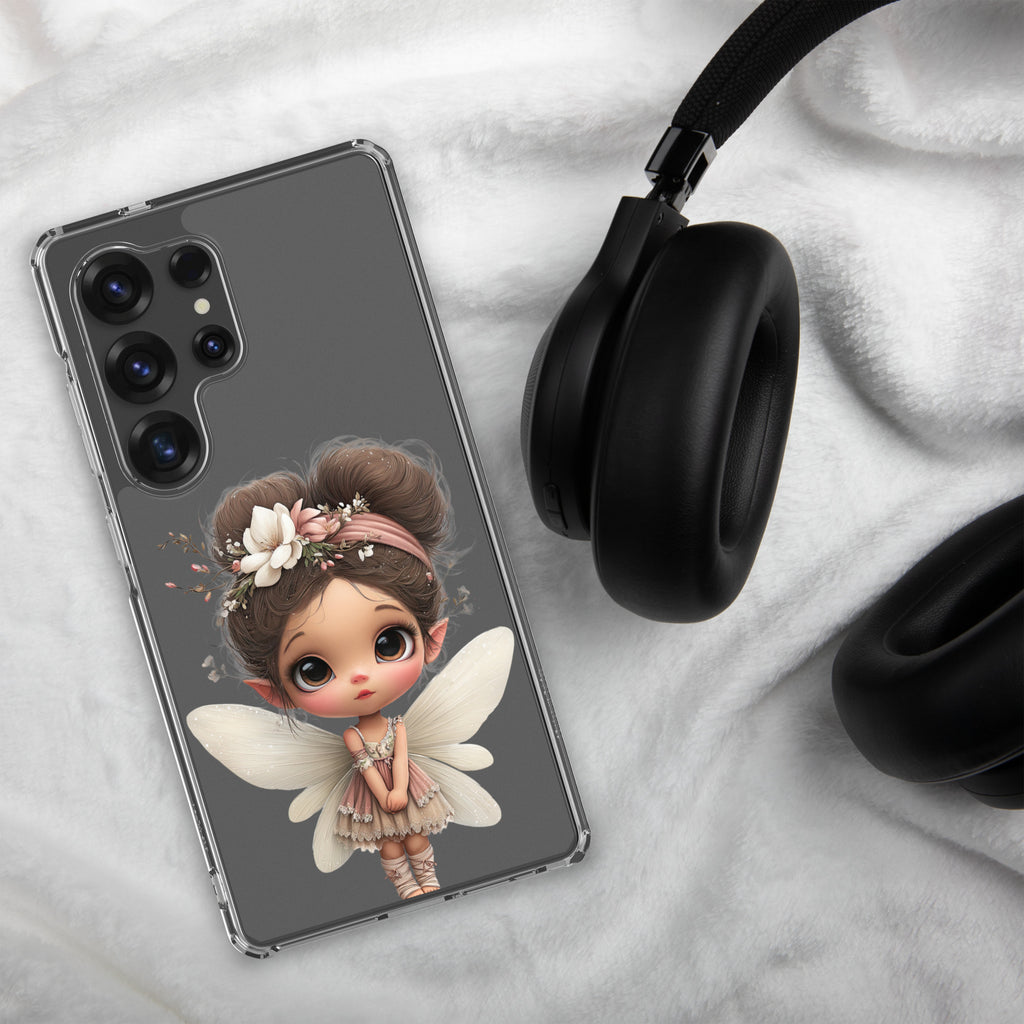 Whimsical Fairy Clear Case for Samsung Galaxy S25 Ultra – Cute Fantasy Character Protective Cover