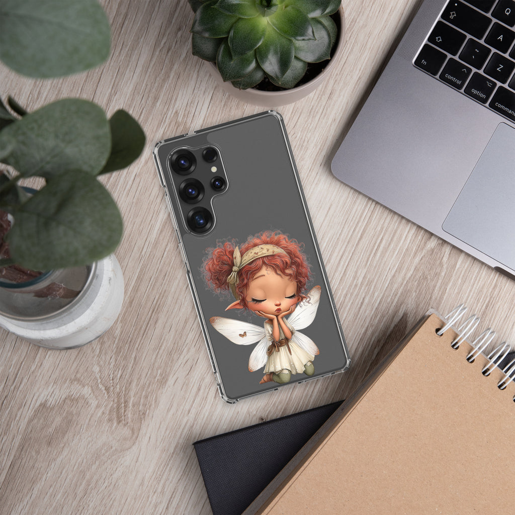 Dreamy Fairy Clear Case for Samsung Galaxy S25 Ultra – Whimsical Fantasy Art Protective Cover