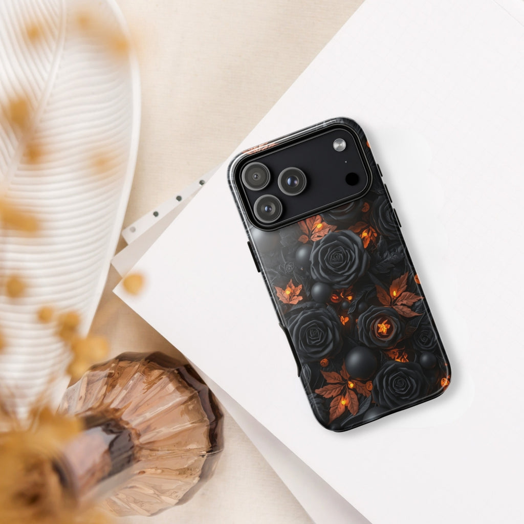 Dark Floral Glow Tough Case for iPhone 17 Pro Max