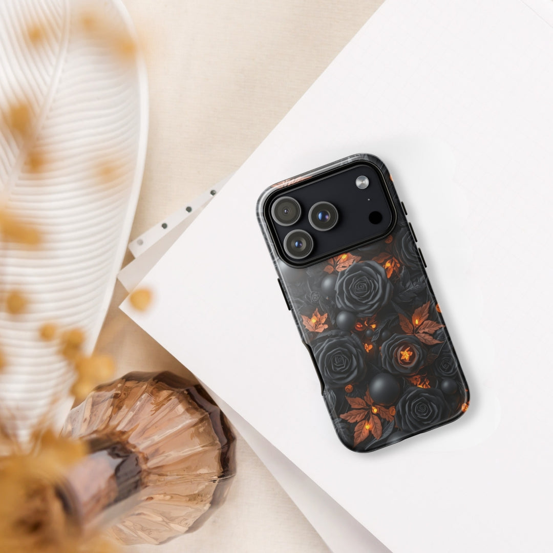 Dark Floral Glow Tough Case for iPhone 17 Pro