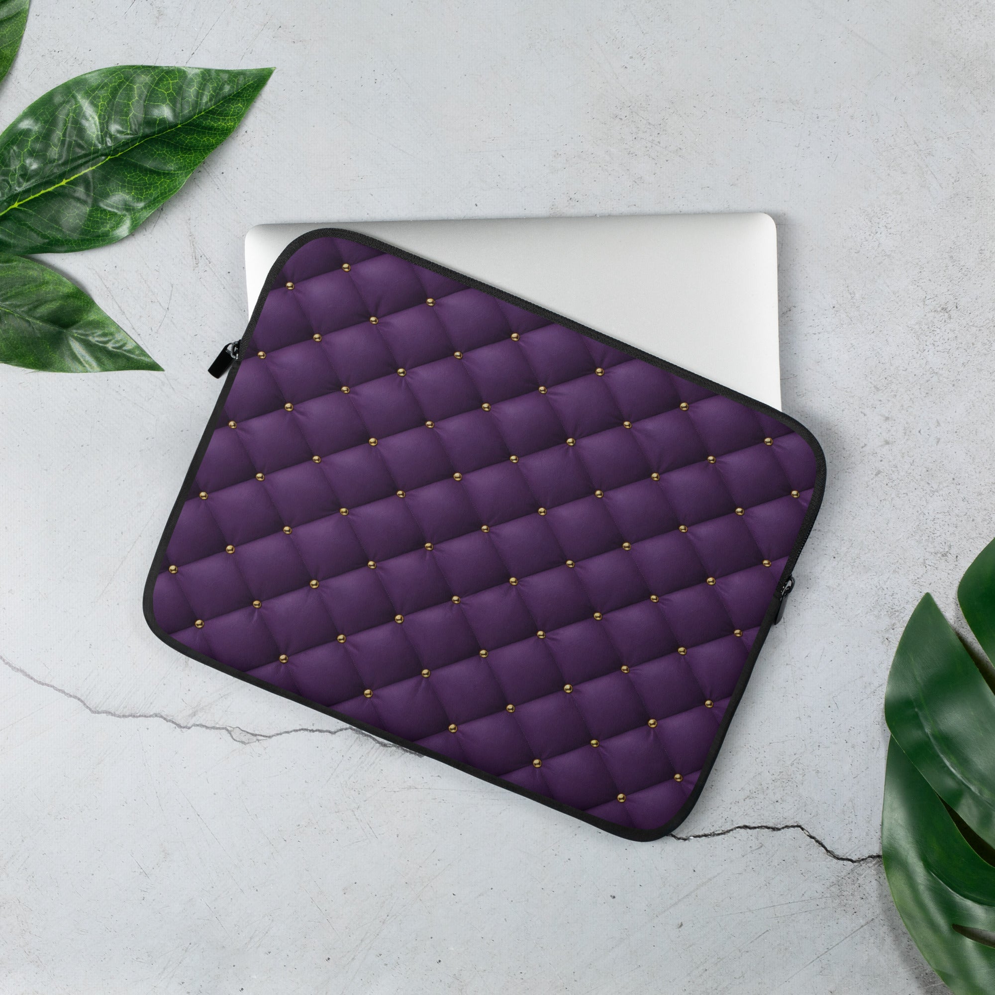 Royal Purple Quilted Laptop Sleeve – Neoprene 13" & 15" Protective Case