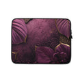 Luxury Plum Floral Laptop Sleeve – Neoprene 13" & 15" Protective Case