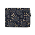 Midnight Floral Gold Laptop Sleeve – Neoprene 13" & 15" Protective Case