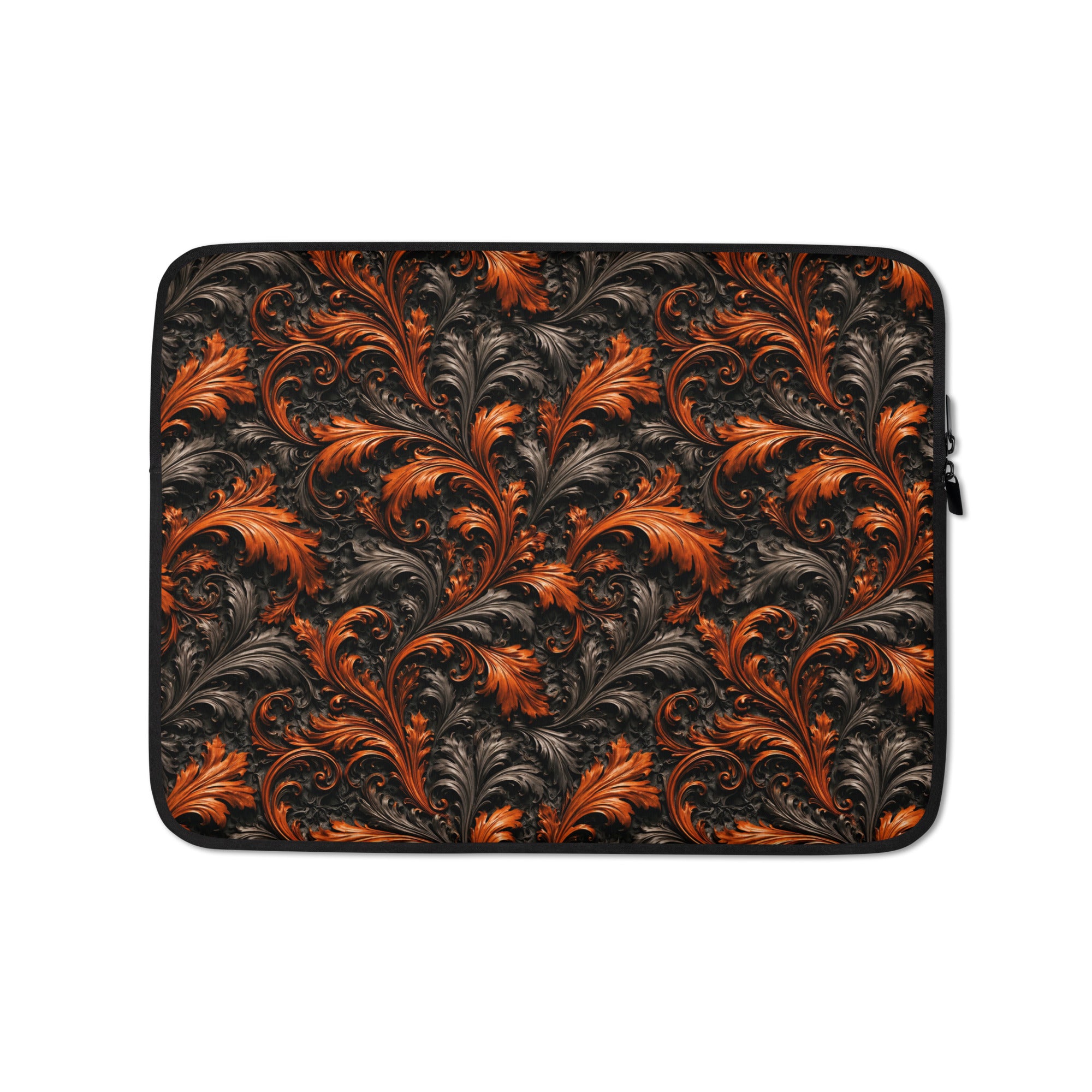 Dark Baroque Floral Laptop Sleeve – Neoprene 13" & 15" Protective Case
