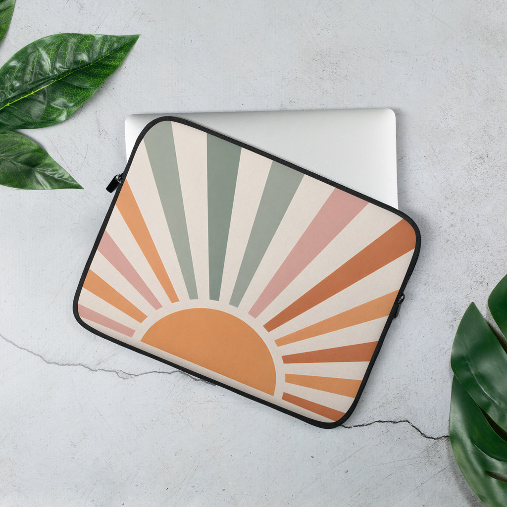Retro Sunrise Laptop Sleeve – Neoprene 13" & 15" Protective Case