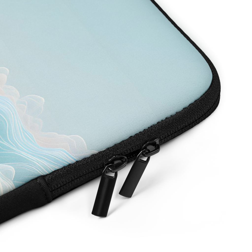 Pastel Horizon Dream Laptop Sleeve 13" / 15" – Neoprene Protective Case, Water-Resistant, Faux Fur Lining