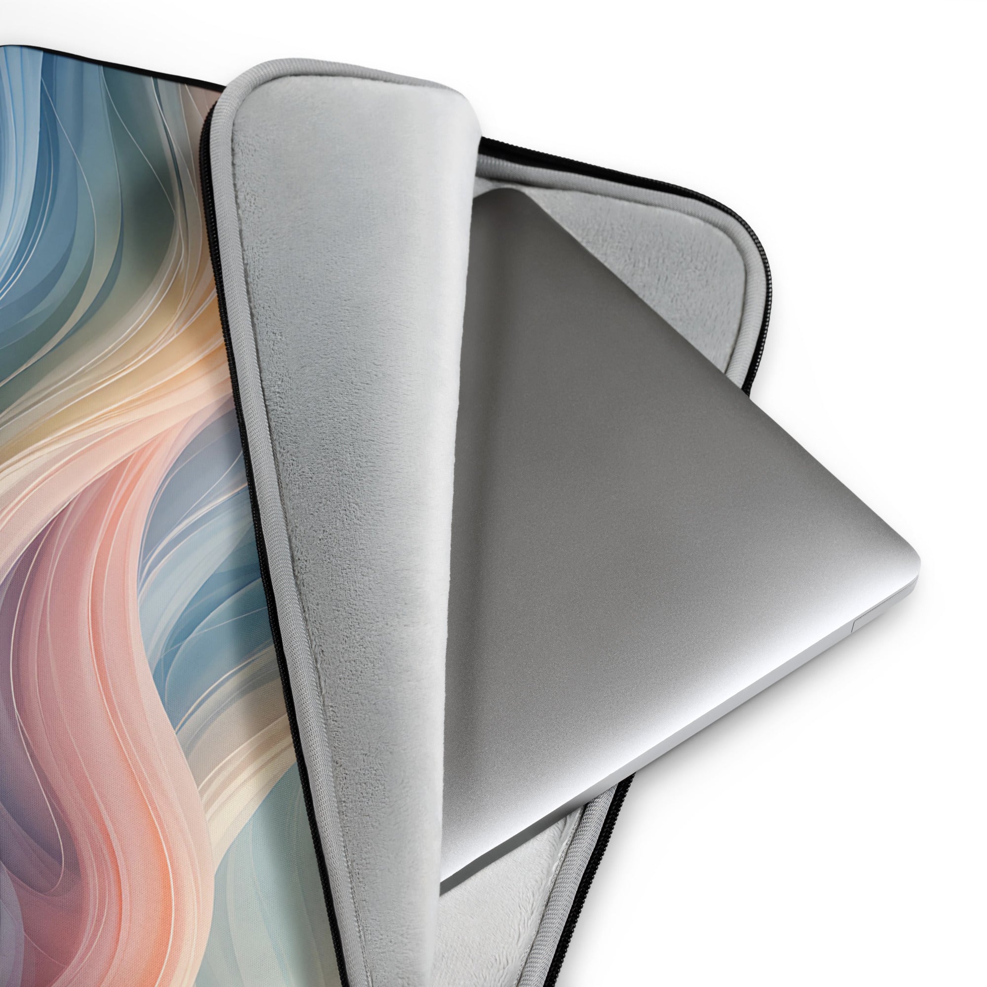 Pastel Wave Abstract Dream Laptop Sleeve – Neoprene 13" & 15" Protective Case
