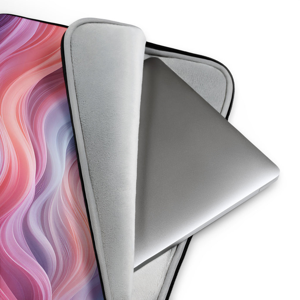 Pink Horizon Wave Dream Laptop Sleeve – Neoprene 13" & 15" Protective Case